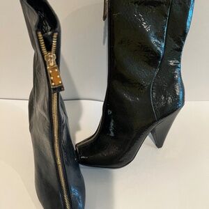 CS Pebble Patent Dress Boots - NEW
